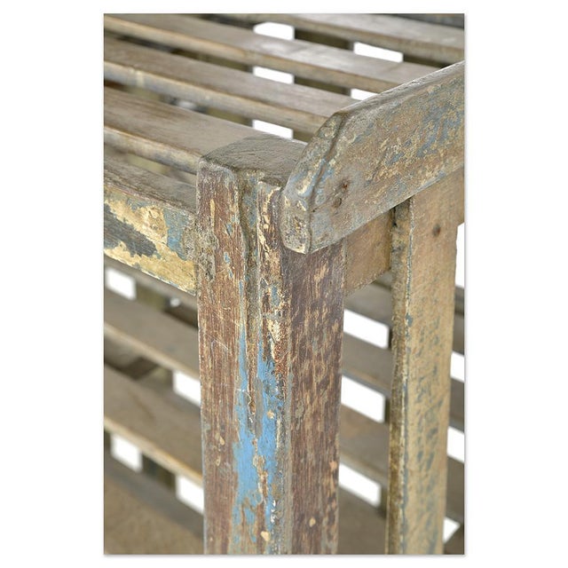 Etagere on Legs in Patinated Solid Wood For Sale - Image 5 of 8