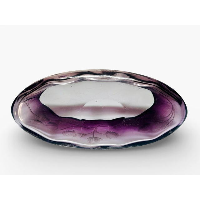 Art Nouveau Glass with Floral Cuts by Ludwig Moser, 1890s For Sale - Image 6 of 7