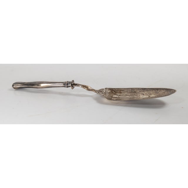 19th Century Continental European Austrian 800 Silver Server With 3 Graces Engraving For Sale - Image 12 of 17