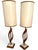 Mid-Century Modern 1960s Mid-Century Modern Sculptural Walnut & Brass Table Lamps, Pair For Sale - Image 3 of 8