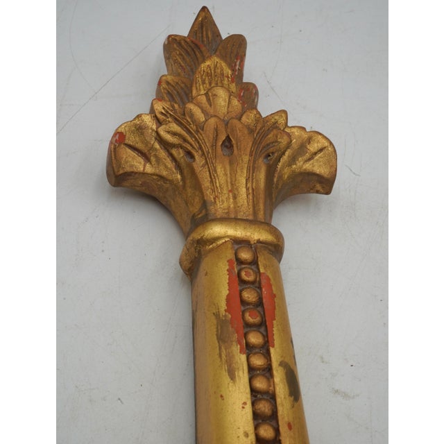 Gold 1980s Italian Gold Wall Sconces Plate Holders - a Pair For Sale - Image 8 of 8