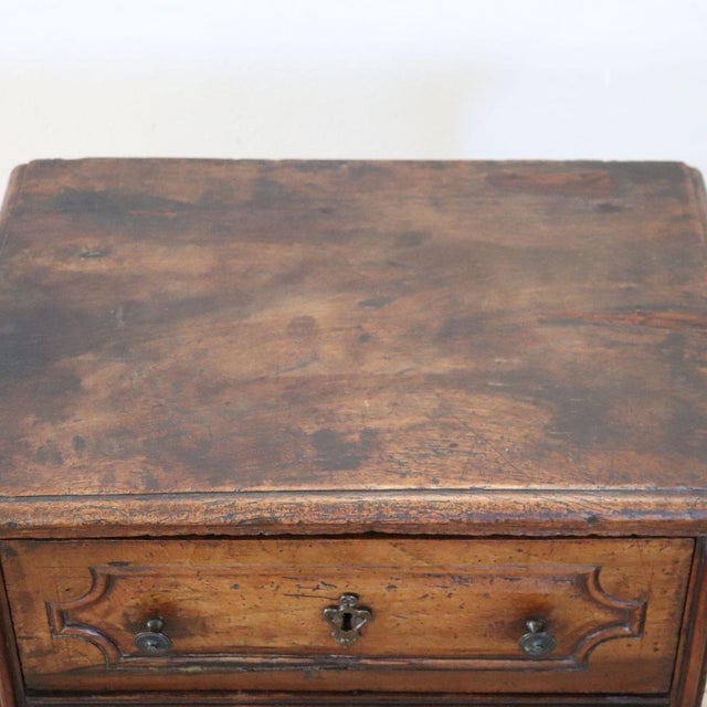 Antique Walnut Nightstand with 3 Drawers, 1600s For Sale - Image 10 of 17