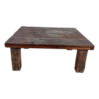 Rustic Driftwood Coffee Table For Sale