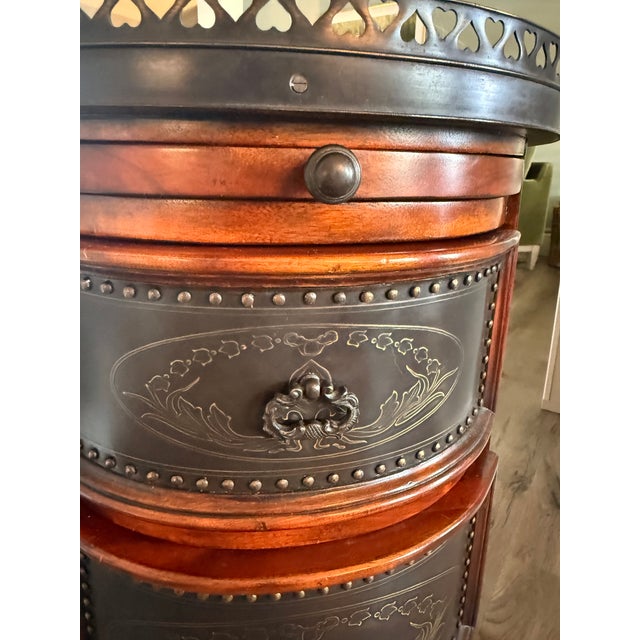 Brown 1990s Theodore Alexander Armoury Table For Sale - Image 8 of 10