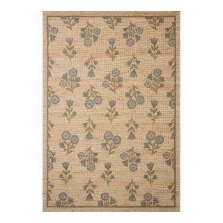 Chris Loves Julia x Loloi Rue Moss / Blue 18" x 18" Sample Rug For Sale