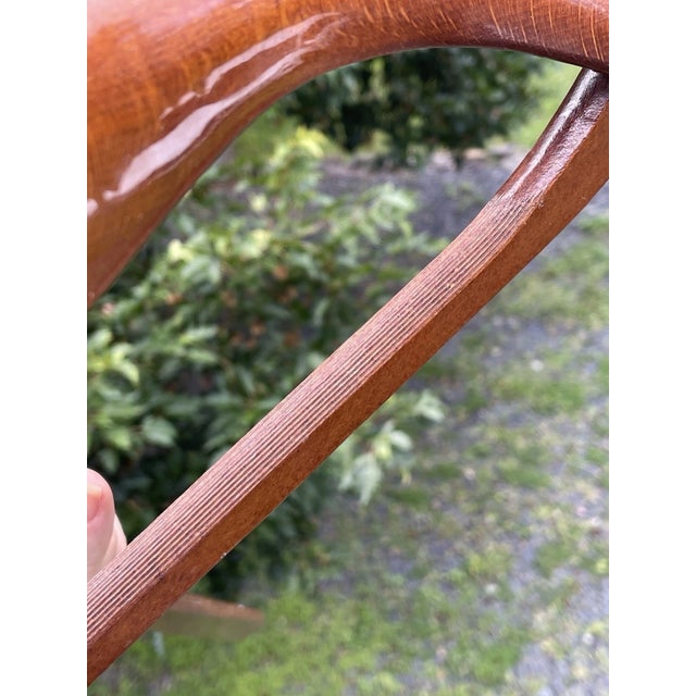 Mid 20th Century Rare Mid 20th Century Modern Italian Dovetail Wooden Hanger W/ Pole Fratelli Reguitti For Sale - Image 5 of 18