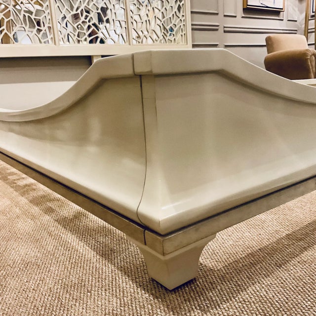 Maitland - Smith Maitland-Smith Modern Ivory Bolero King Bed For Sale - Image 4 of 9