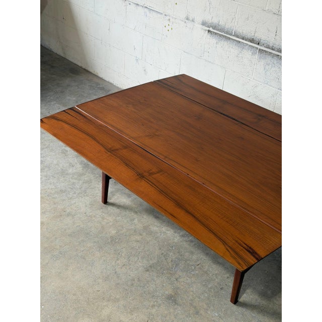 Teak Extendable Rectangular Coffee Table With Two Leaves Vintage Mid-Century Modern 1960s For Sale - Image 10 of 10