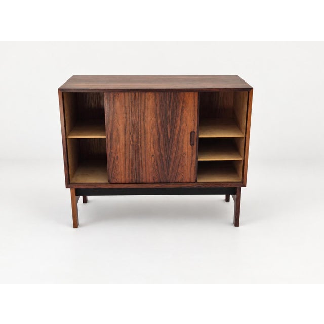 Low Sideboard in Rosewood with Sliding Doors, Denmark, 1960s For Sale - Image 7 of 18