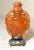 Antique Chinese Carved Carnelian Agate Enamel Sterling Silver Stone Snuff Bottle For Sale - Image 4 of 15