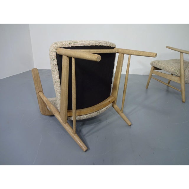 Danish Oak & Wool Armchairs, 1960s, Set of 2 For Sale - Image 17 of 18