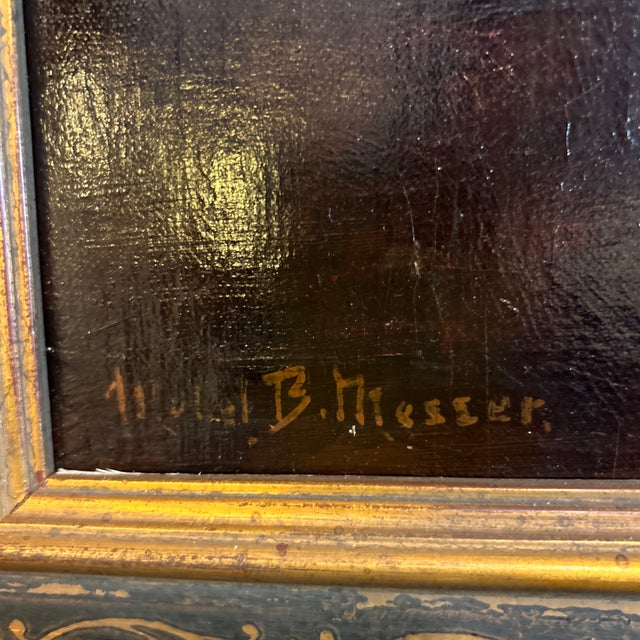 1920s Antique English Still Life Painting With Flowers by Mabel.B.Messer For Sale - Image 5 of 6