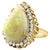 30 Carat Pear Cut Opal and Diamond 14 Karat Gold Cocktail Ring, Estate For Sale - Image 15 of 18