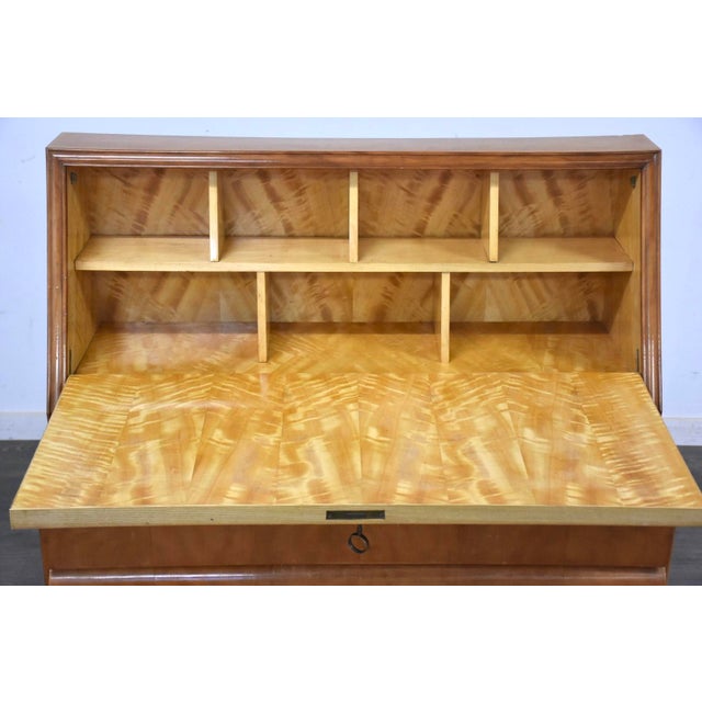 1960s 1960s Italian Modern Birch Secretary Desk For Sale - Image 5 of 8