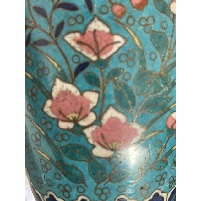 Asian Early 20th Century Asian Cloisonné Vase For Sale - Image 3 of 10