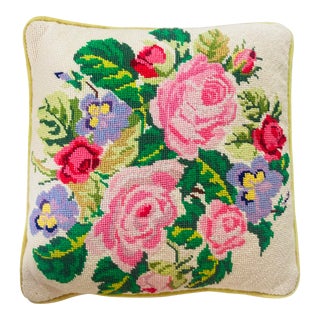 Palm Beach Style Vintage Pillow For Sale