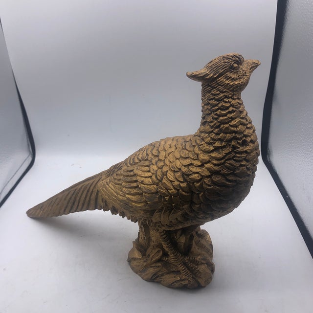 Hollywood Regency 1970s Syroco Gold Bird Sculpture For Sale - Image 3 of 9