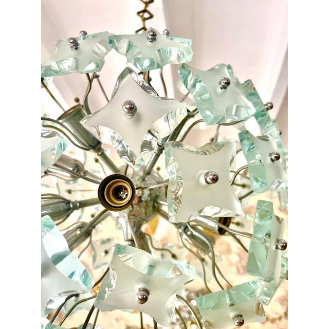 1960s Sputnik Cut-Glass 13-Bulb Chandelier attributed to Fontana Arte, 1960s For Sale - Image 5 of 13