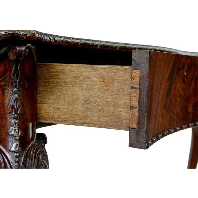 Mid 19th Century Chippendale English Partners Desk, 1860s For Sale - Image 12 of 15
