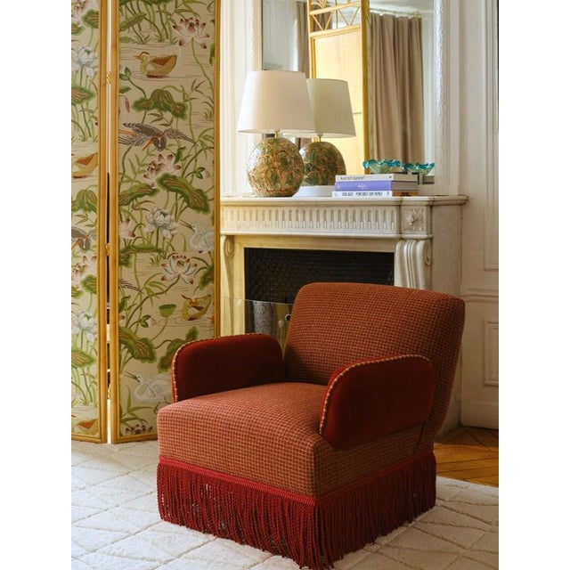 Ecorce Table Lamp in Ceramic with Copper and Cotton by Popus Editions For Sale - Image 4 of 5