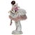 A delicate porcelain figurine depicting a ballerina in a dancing pose, crafted with exceptional attention to detail. The...