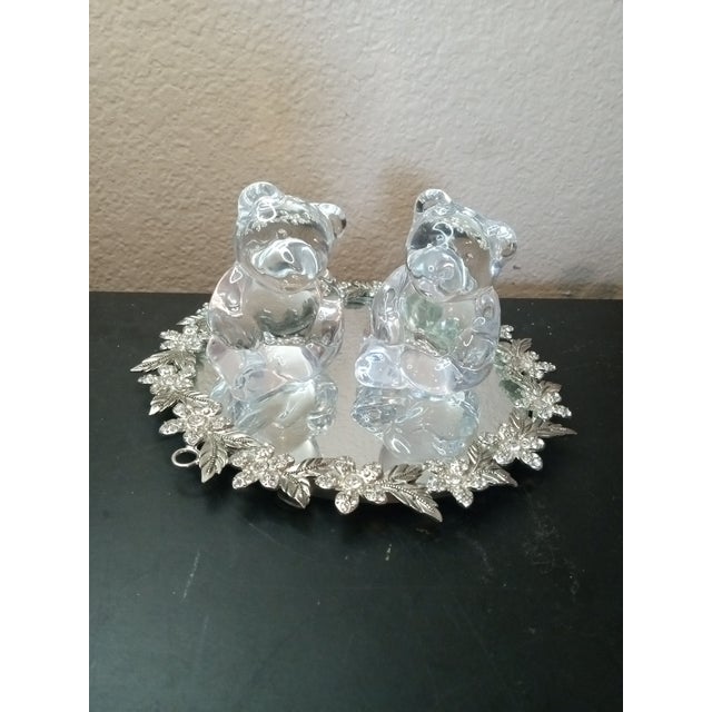 1980s Exquisite Pair of Signed Steuben Ny Crystal Bear Figurines For Sale - Image 4 of 6