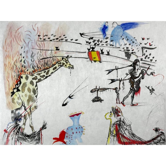 ARTIST: Salvador Dali TITLE: Tauramachie Surrealiste The Giraffe on Fire MEDIUM: Etching SIGNED: Hand Signed EDITION...