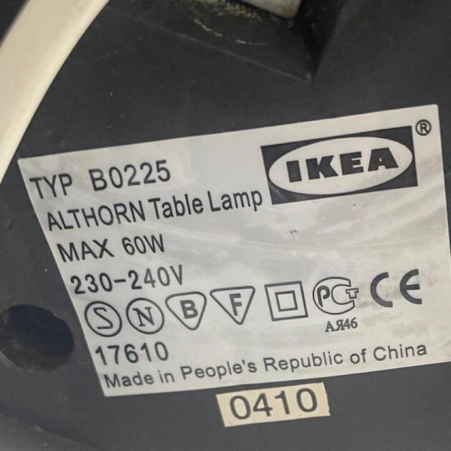 Glass Althorn Table Lamp with Glass Top and Gray Metal Base from Ikea For Sale - Image 7 of 8