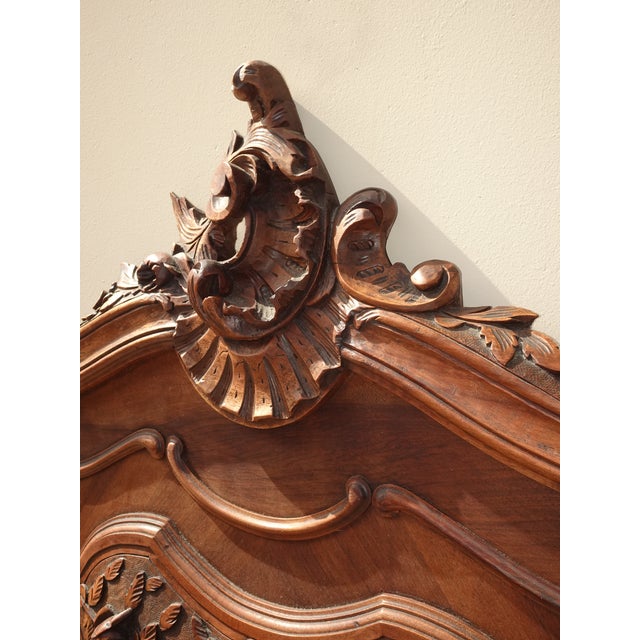 Brown Bed Frame ~ Antique French Louis XVI Brown Headboard Fb & Rails Victorian Style For Sale - Image 8 of 14