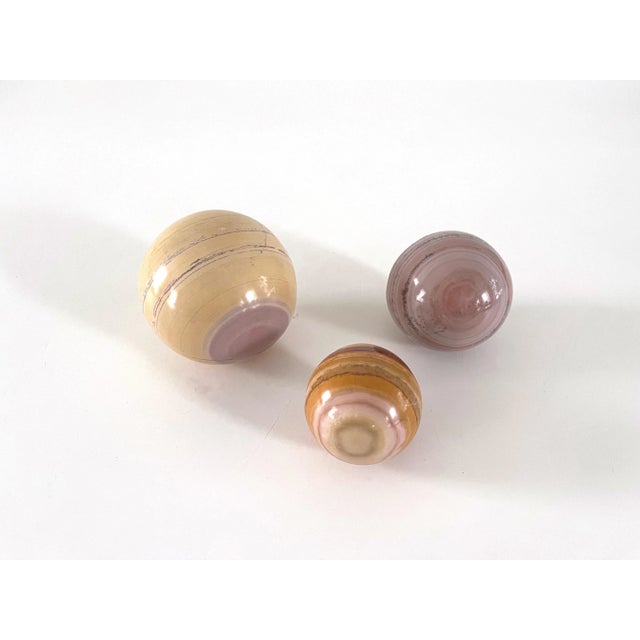 Contemporary Vintage Banded Jasper Orbs - Set of 3 For Sale - Image 3 of 11