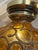 Mid-Century Modern 1960s Mid-Century Modern Amber Glass Genie Bottle Lamps With Brutalist Metal Overlay - Pair For Sale - Image 3 of 8