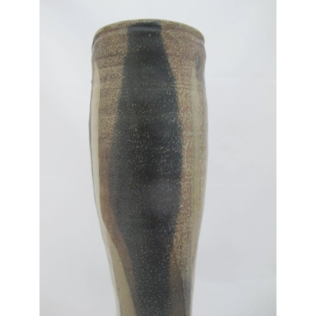 Ceramic Sarah Johnstone Abstract Salt Glazed Stoneware Pottery Vessel 16 1/4" Vase For Sale - Image 7 of 14
