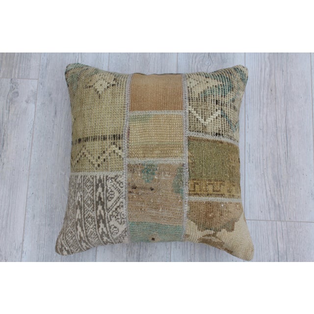 Turkish Patchwork Decorative Pillow Cover - 19.5"x20" For Sale - Image 9 of 11