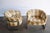 1970s Pair of Gold & Cream Floating Chrome Lounge Chairs For Sale - Image 4 of 4
