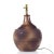 Mid Century Textured Ceramic Brown Pottery Lamp For Sale - Image 4 of 6