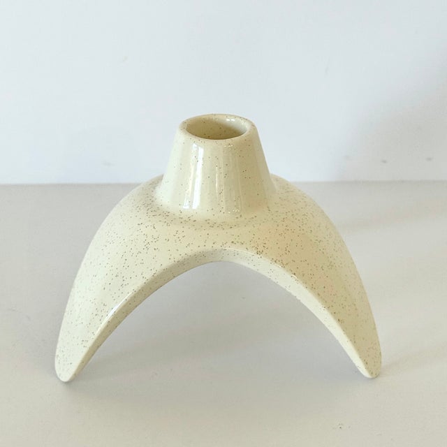 1960s Rare — Franciscan Atomic Starburst or Oasis Atomic Candlestick Holder, Single Unit, MCM For Sale - Image 5 of 10