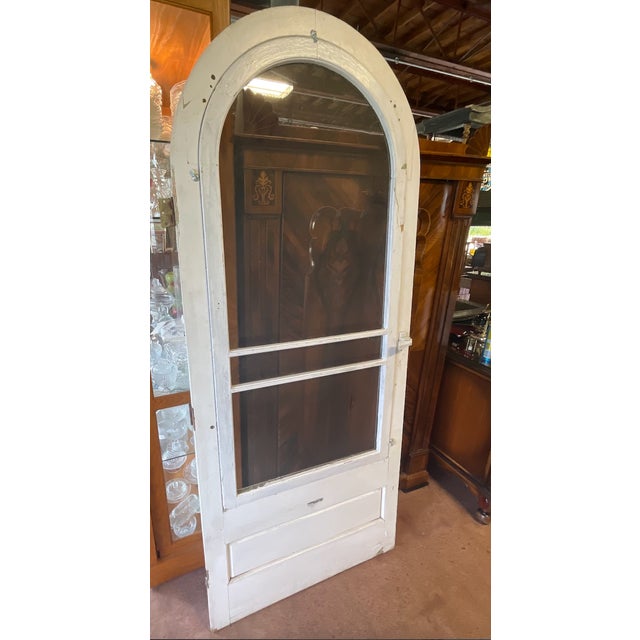 Mid 20th Century White Arched Screen Door Chairish