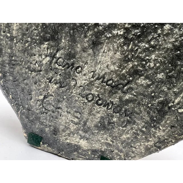 Vintage Norwegian Crackled Enamel and Ceramic Owl Wall Sculpture, 1970s For Sale - Image 4 of 11