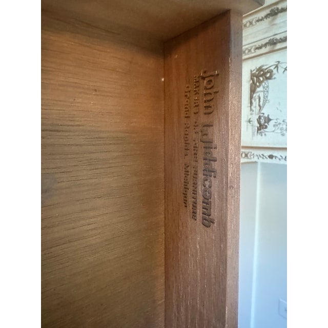 Early 20th Century John Widdicomb Mahogany Partner's Desk With Leather Top and Pull-Out Writing Slides For Sale - Image 13 of 16