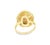 A late 20th-century statement cocktail ring featuring an approximately 1.0-carat oval red ruby. Surrounded by...