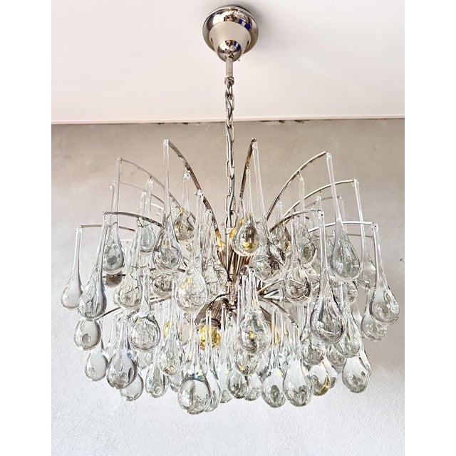Vintage Teardrop Chandelier by Christoph Palme, 1970s For Sale - Image 4 of 16