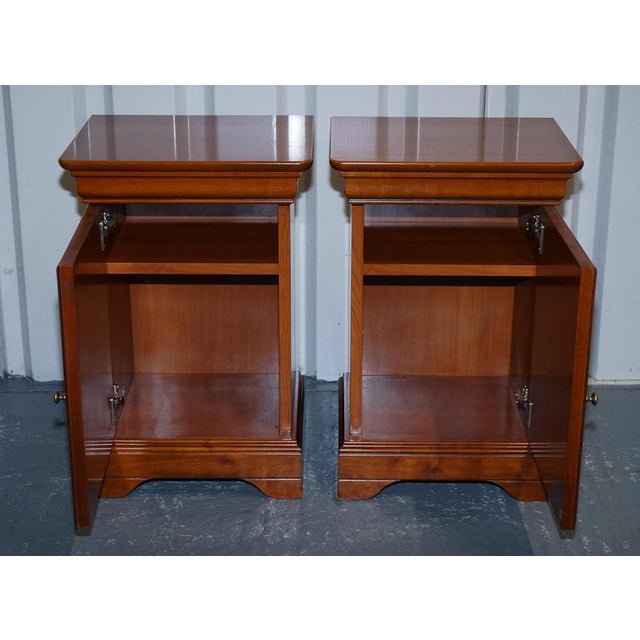 Vintage French Style Cherrywood Nightstands, Set of 2 For Sale - Image 15 of 18