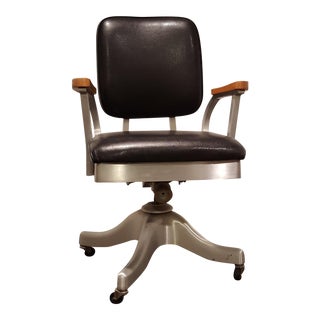 Vintage Shaw Walker Propeller Swivel Office Chair For Sale