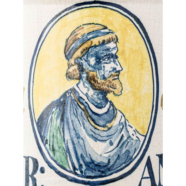 Italian Apothecary Pharmacy Albarello Ceramic Table Lamp from Deruta, 1870s For Sale - Image 3 of 13