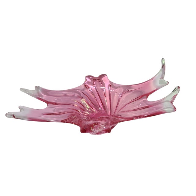 Vintage Mid-Century Modern Italian Art Glass Abstract Large Centerpiece Bowl For Sale - Image 11 of 11