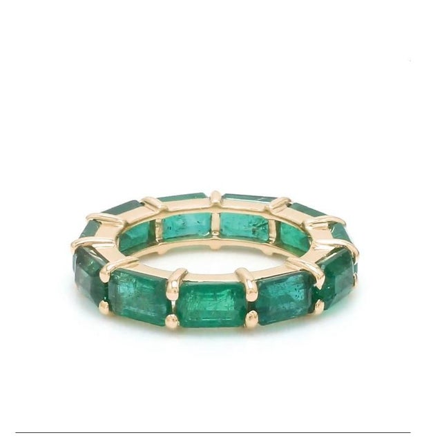 Emerald Natural 6.75 cts Zambian emerald ring 14k gold For Sale - Image 8 of 18