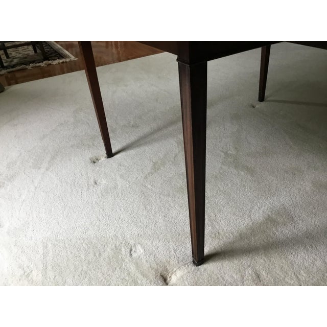Brown Vintage Brandt Mahogany Drop-Leaf Dining Table & Four Chairs With 21" Leaf and Custom Table Pads For Sale - Image 8 of 18
