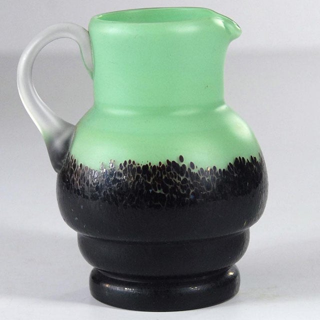 Art Deco Glass Vase, Czech, 1930s For Sale - Image 4 of 10
