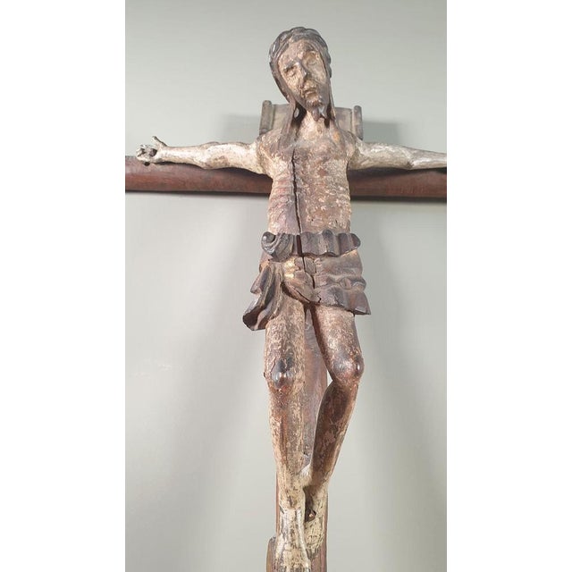 Romanesque Christ, 17th Century, Fruitwood For Sale - Image 4 of 18