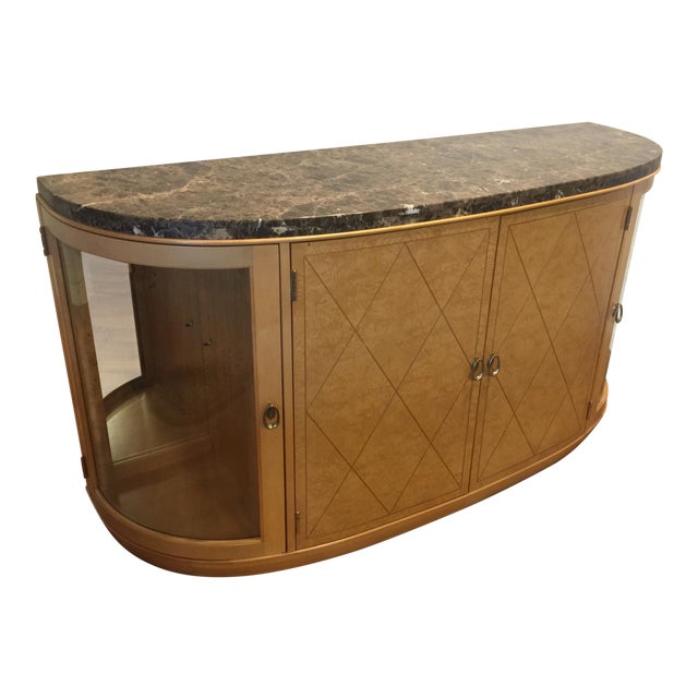 Thomasville Bogart Luxe Collection Burl Wood and Glass Buffet/Sideboard